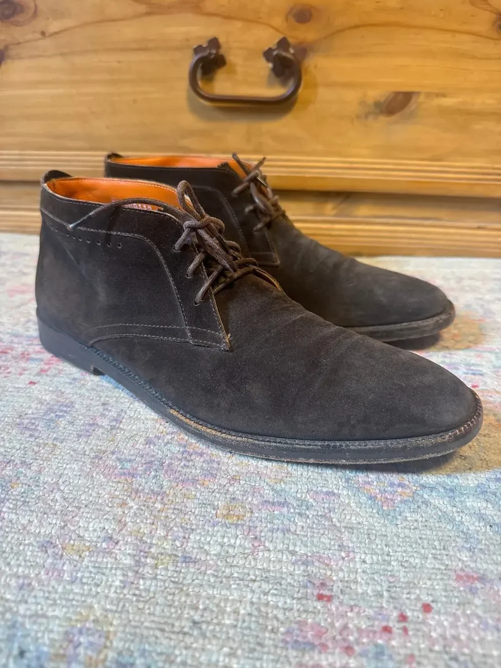 Martin Dingman Brown Suede Chukka Shoes Boots 9